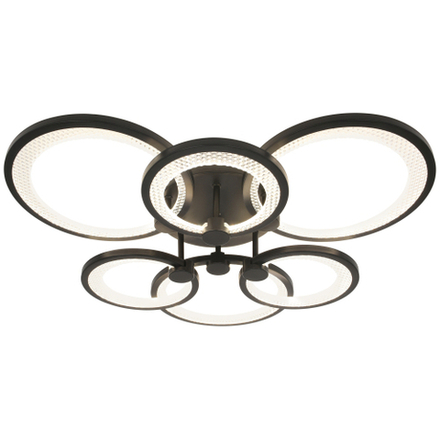 Светильник потолочный светодиодный ЭРА Модерн Odry CLL-1-117W 3K-6,5K RC BK с ДУ черный