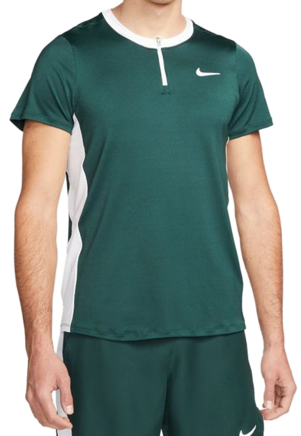 Мужское теннисное поло Nike Men's Court Dri-Fit Advantage Polo - pro green/white/white