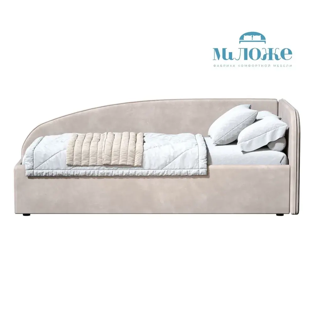 Кровать Элис 90х200 Бежевый Правый Угол