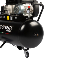 WDK-91040 Компрессор поршневой с ременным приводом 400 л/мин, 2.2 КВт, 220 В, ресивер 100 л