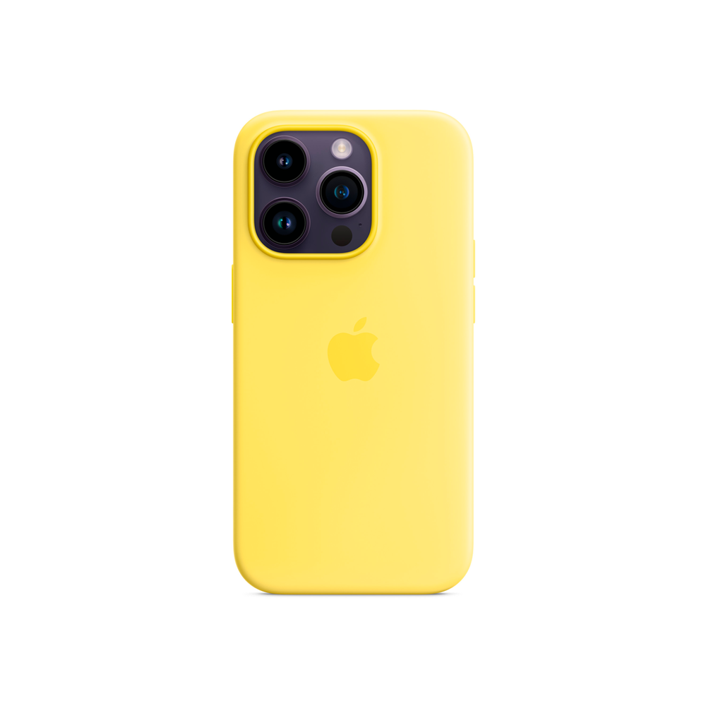 Силиконовый чехол с поддержкой MagSafe Apple Silicone Case для iPhone 14 Pro, Canary Yellow (Канареечный)