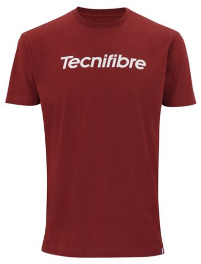 Мужская теннисная футболка Tecnifibre Club Cotton Tee - cardinal