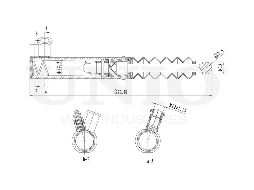 Цилиндр сцепления рабочий UNIO BRC-10514
