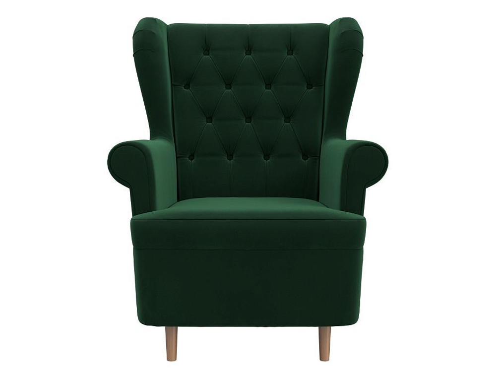 Кресло Торин Люкс, Зеленый, Велюр, 108495