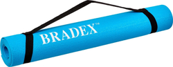 Коврик для йоги и фитнеса Bradex SF 0693, ( 173*61*0,3 см ) бирюзовый с переноской