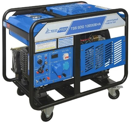 Генератор дизельный с воздушным охлаждением ТСС SDG10000EHA открытая 100137
