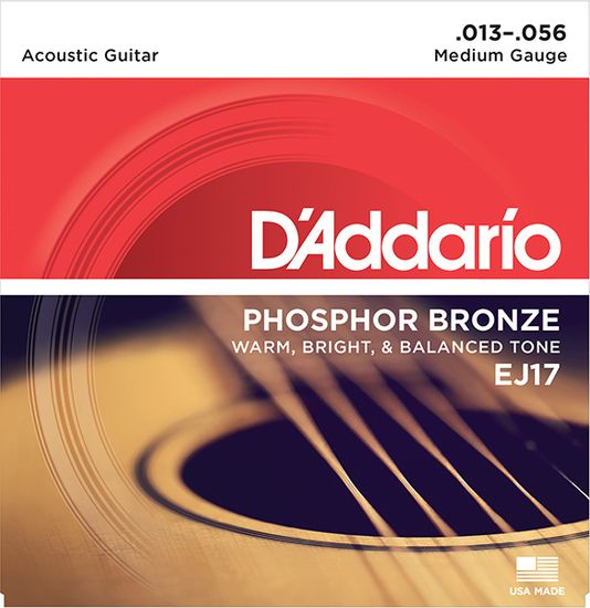 Струны для акустической гитары D'ADDARIO EJ17