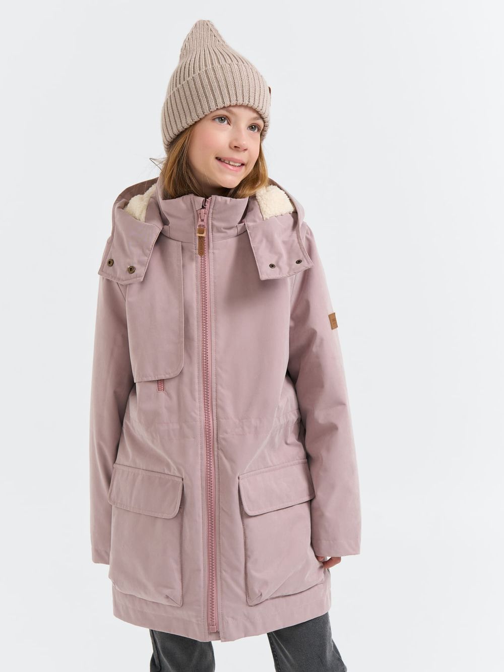 Парка демисезонная на меху "Пудра" 7+