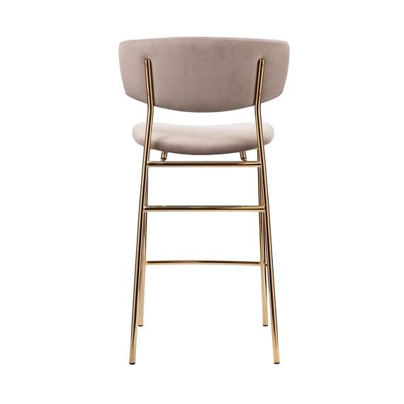 Стул полубарный Elle латте с золотыми ножками