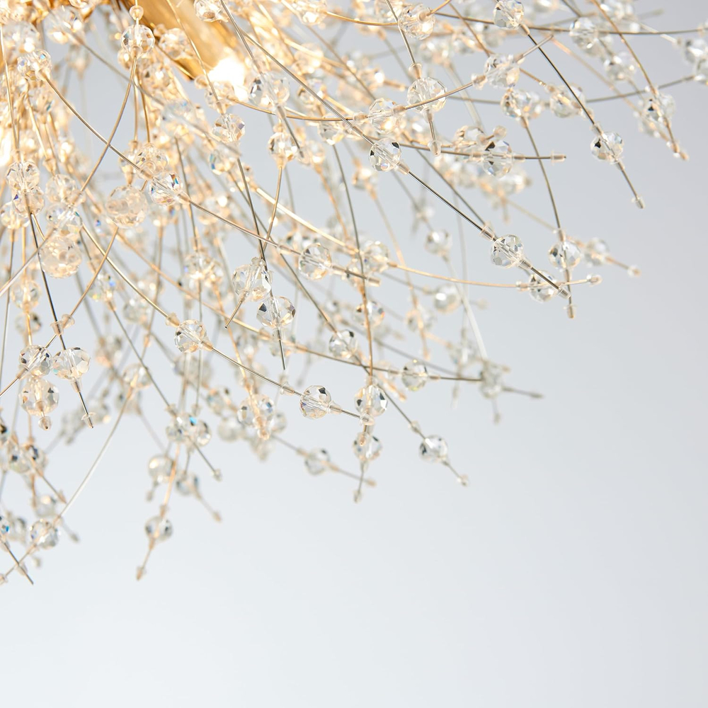 Люстра потолочная Lanbos, 6 LED ламп G9, до 90 Вт, до 15 кв м, золотая