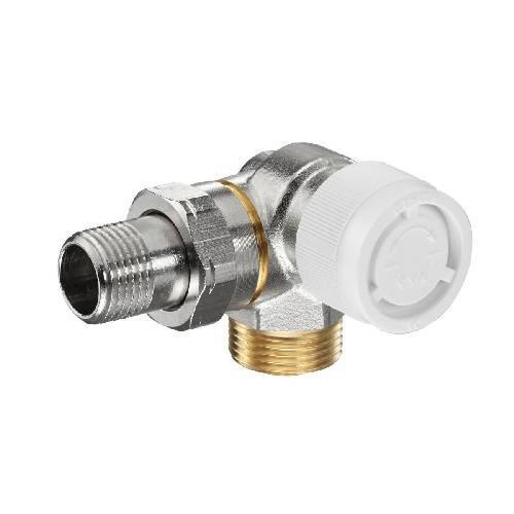 Клапан термостатический угловой трехосевой Oventrop AV 9 - 3/4" x 1/2" (НР/НР-амер, правосторонний)