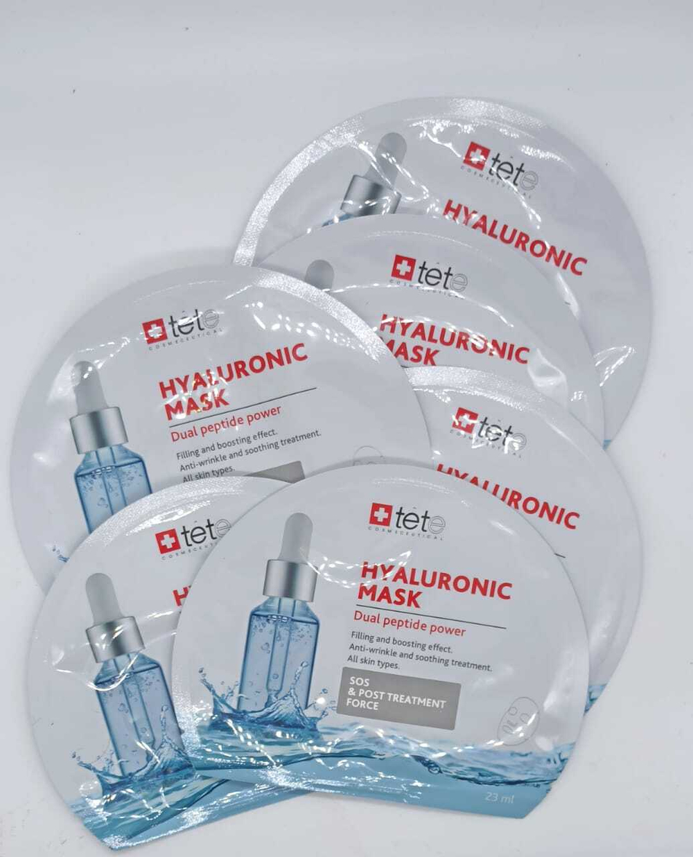 Маска тканевая BOX Hyaluronic Mask "SOS  and Post treatment force” 6 штук