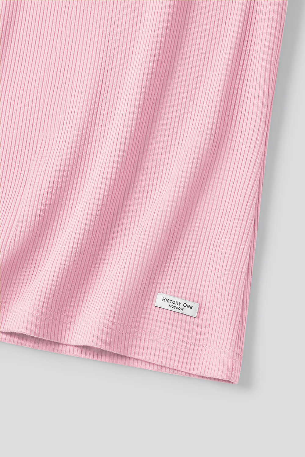 Топ из хлопковой рибаны с контрастной отделкой