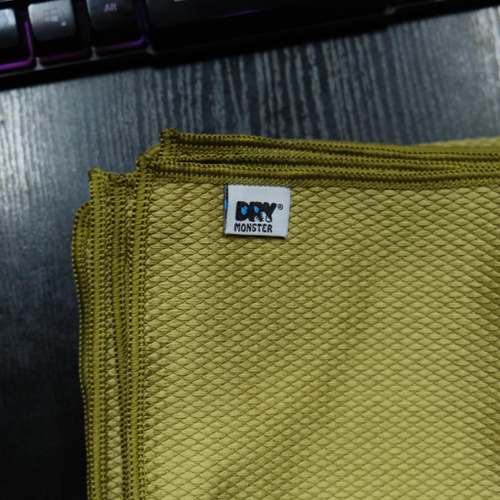 DM3540 GLASS DIAMOND (GREY) Микрофибра DRY MONSTER (плетение ромб) РАзмер 35*40 см. темно зеленый