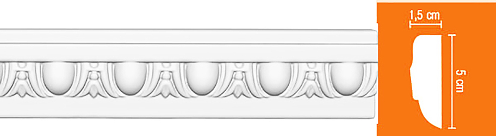 Молдинг с рисунком DECOMASTER 98202F гибкий (50*15*2400мм)