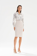 23511 Блузка женская (молочный принт)