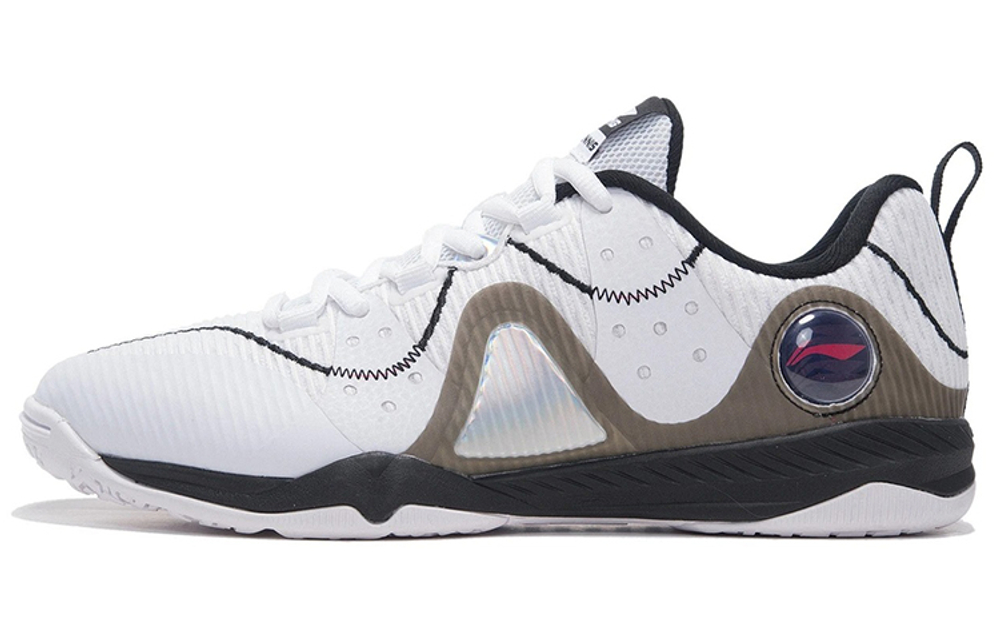 Li Ning Overlay Textile, Synthetic Leather, TPU Cushioning Slip Resistant Abrasion Resistant Breathable Low top