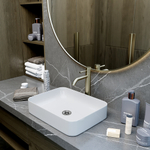 Раковина накладная на столешницу WAVE Quadro 500*390*140 ш*г*в без перелива,белый,прямоуг