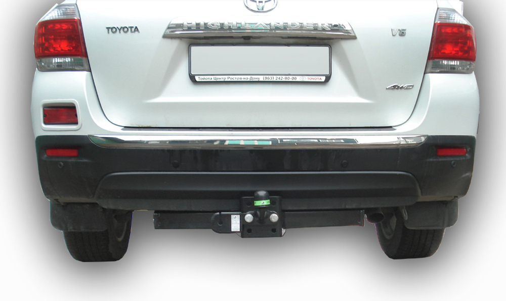 Фаркоп(прицепное) Лидер-Плюс для TOYOTA HIGHLANDER 2010-2013(паспорт и сертификат в комплекте)(без электрики)T119-F