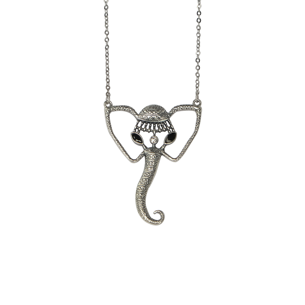 "Селарк" подвеска в серебряном покрытии из коллекции "Elephants" от Jenavi с замком карабин