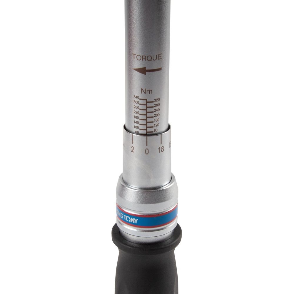 KING TONY (345203D11MR) Динамометрический ключ серии "FIT", 14х18 мм с набором рожковых насадок 13-30 мм, 60-340 Нм, кейс