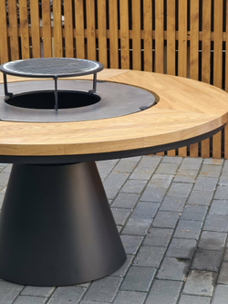Дровяной гриль-стол Elbrus Grill Тибет 1200 (диаметр стола 1820 мм)