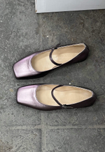 Туфли // Mary Jane // Metallic Lilac