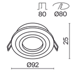 Встраиваемый светильник Technical DL023-2-01W