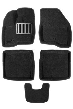 Коврики салона для FORD Explorer (2010-2015) Euromat 3D Lux черные. Арт. EM3D-002218