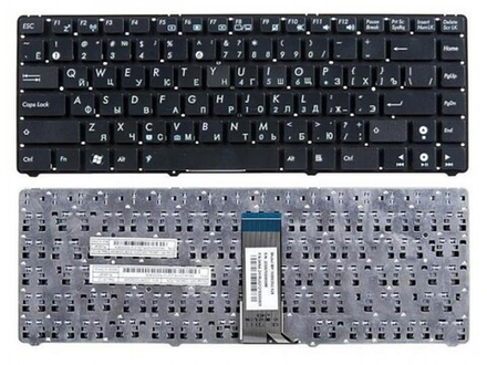Клавиатура для ноутбука Asus U20, UL20, Eee PC 1201, 1215 (Черная, с рамкой)