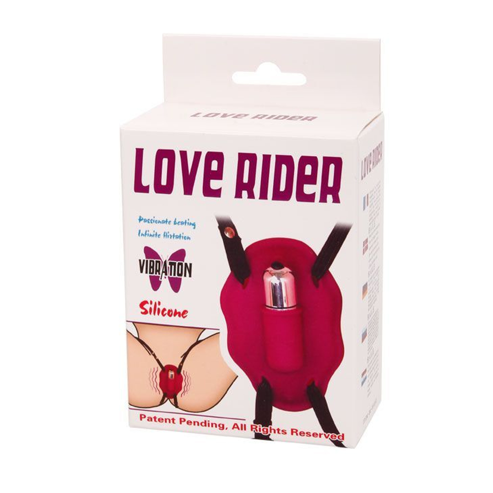 Нежный вибростимулятор для клитора Love Rider на ремешках (Цвет: лиловый)