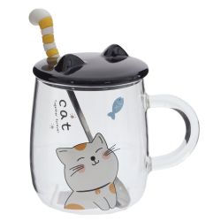 GAEM Кружка с крышкой и ложкой, 400 мл, L12 W8,5 H13 см