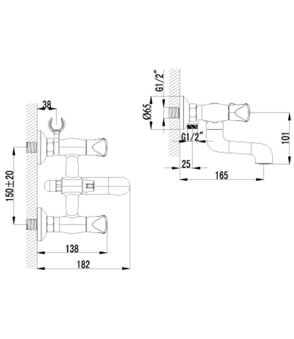 LEMARK Серия PALLADA. Смеситель для ванны – LM2610C