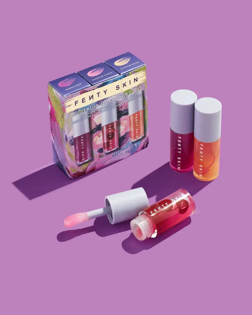 Fenty Beauty Fruit Quench'rz Hydrating + Strengthening Lip Oil Trio