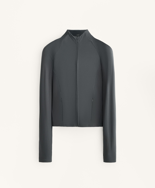 Oysho Высокотехнологичная куртка в рубчик, антрацитово-серый