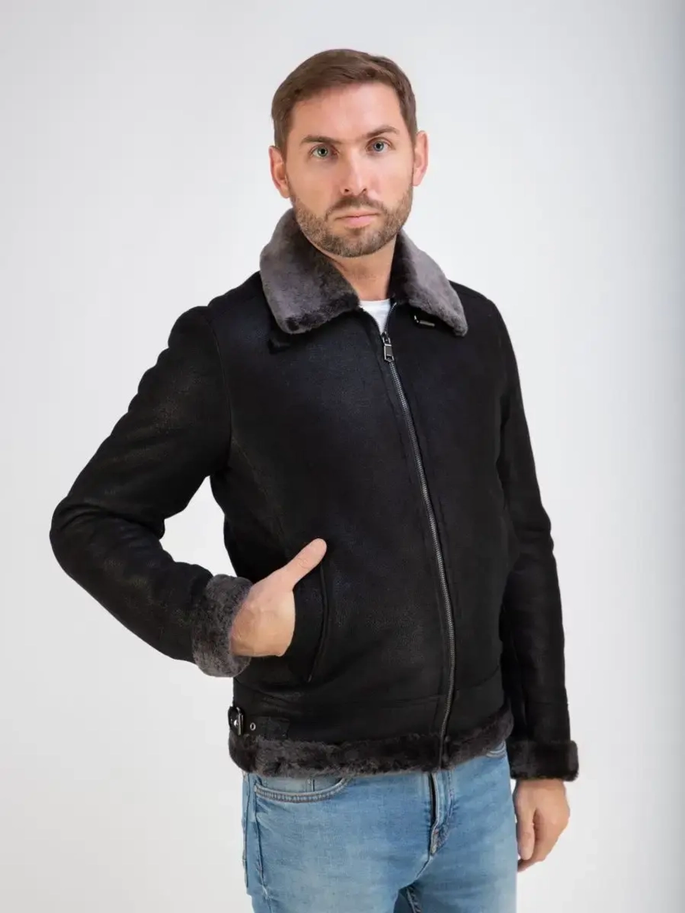 Дубленка мужская натуральная зимняя Турция