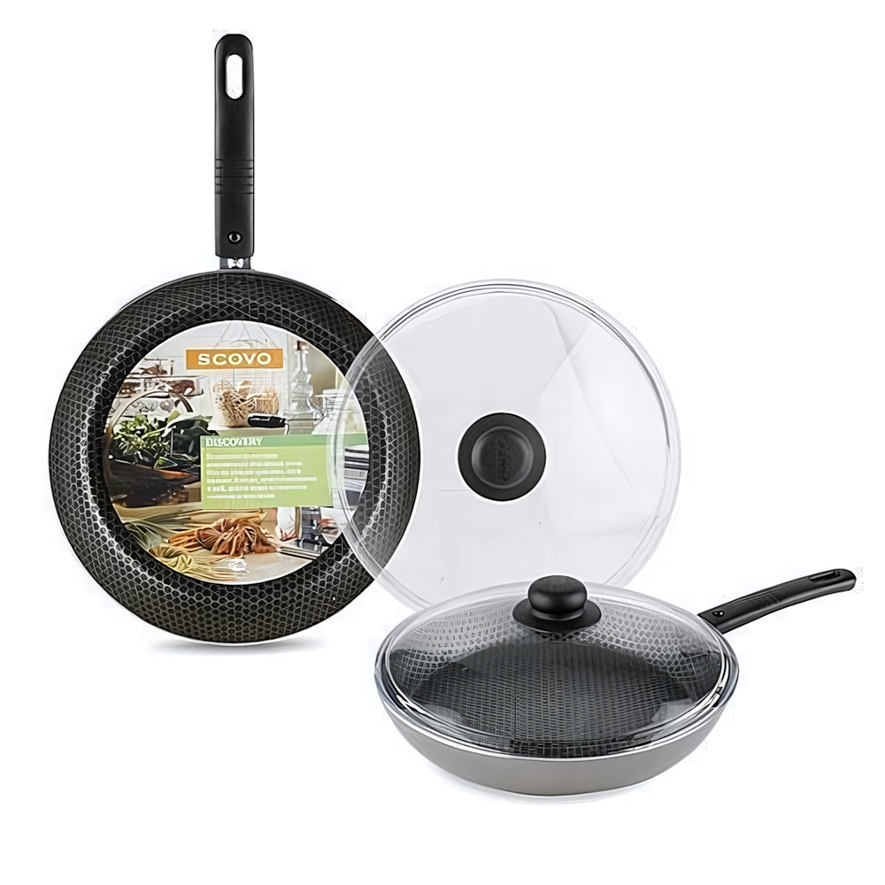 Сковорода 26см "SсovO DISCOVERY" стекл.кр.