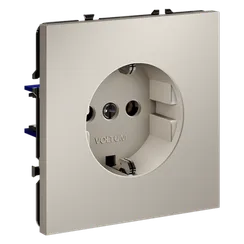 Розетка встраиваемая VOLTUM S70 с заземлением 16А, (кашемир)