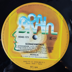 Винтажная виниловая пластинка LP Novalis Sonnenwende (Germany 1980)