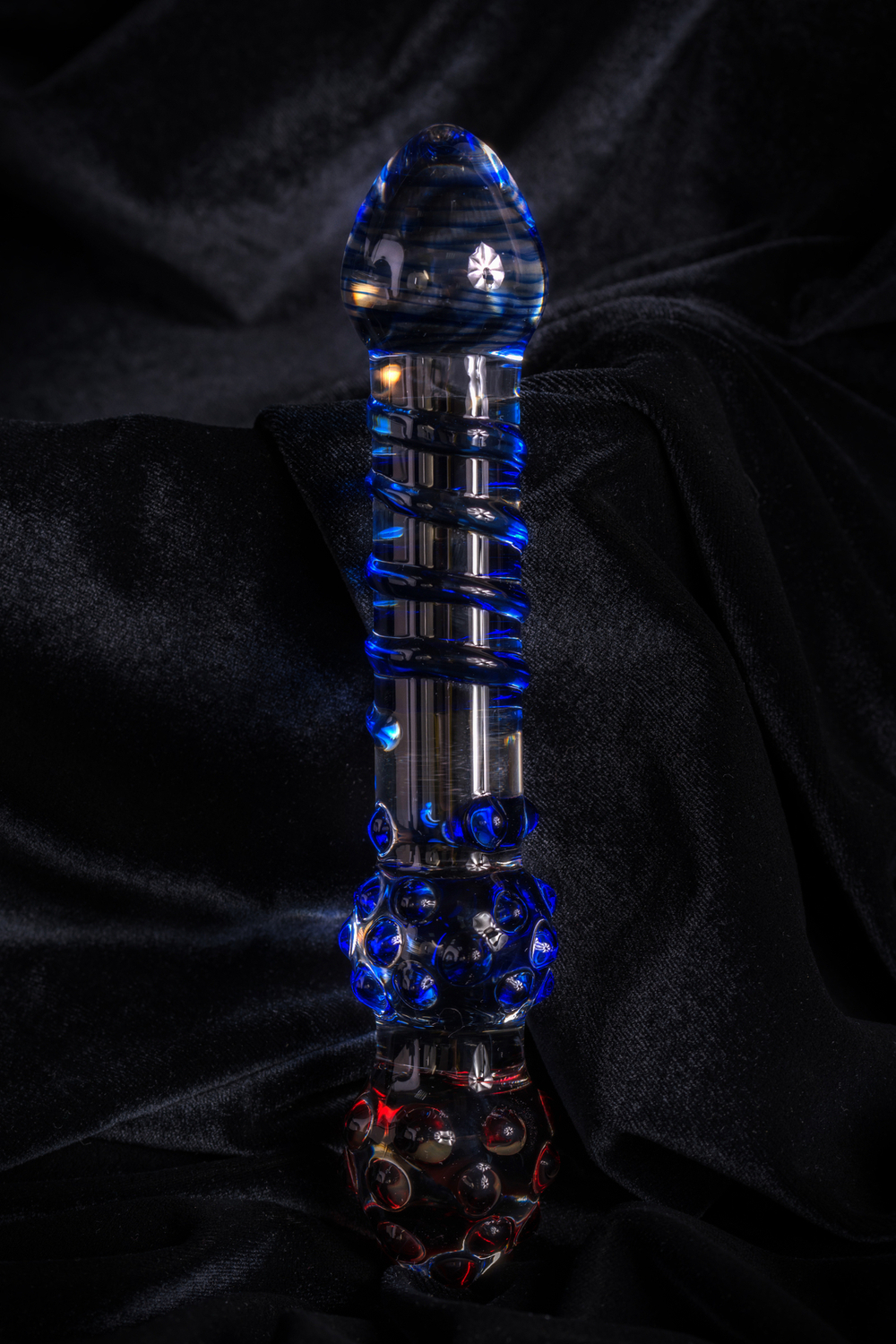 Фаллоимитатор стеклянный прозрачный 20,5 см