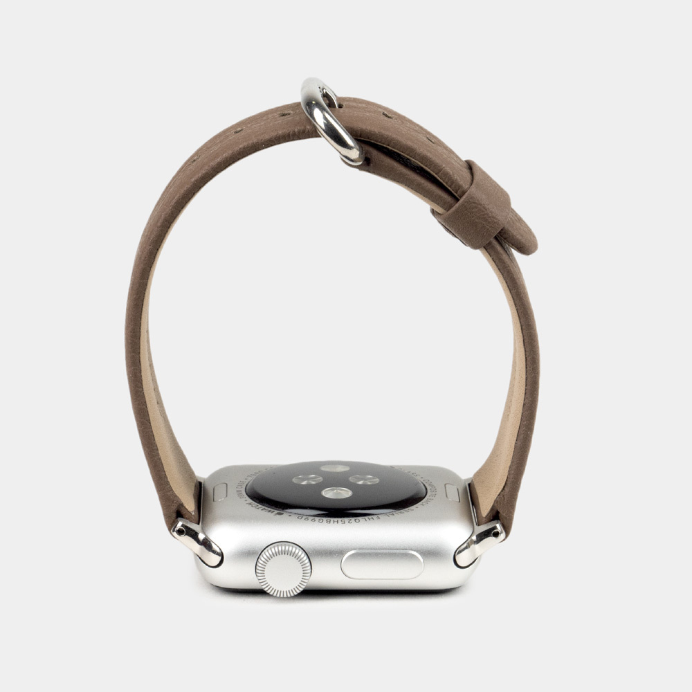 Ремешок для Apple Watch 44/45/46 mm из кожи теленка, цвета кофе