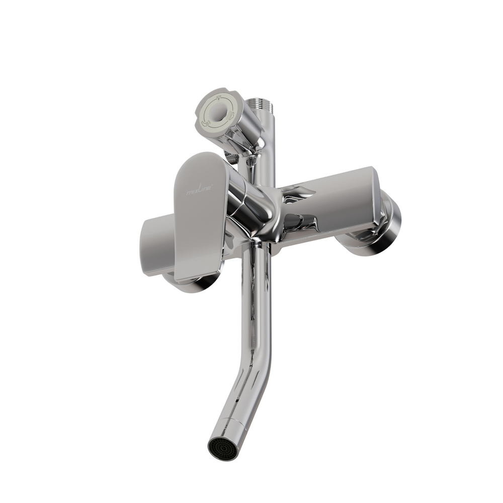 Душевая система 40к ML2416 излив лейка 3 позиции +лейка "Тропический душ" ХРОМ