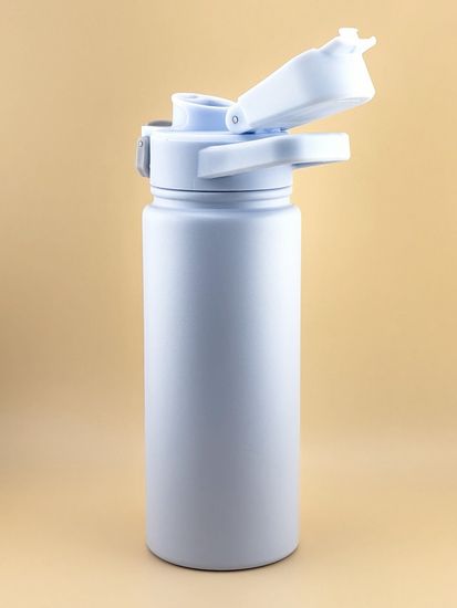 Термос-Бутылка спортивная 600 мл. Kamille KM 2178 из нержавеющей стали с замком и петлёй