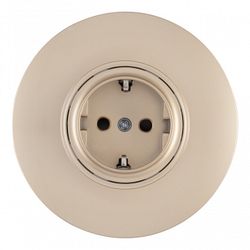Розетка с заземлением и со шторкой Arte Milano SET08-1 SET08-1-40-1 shampan