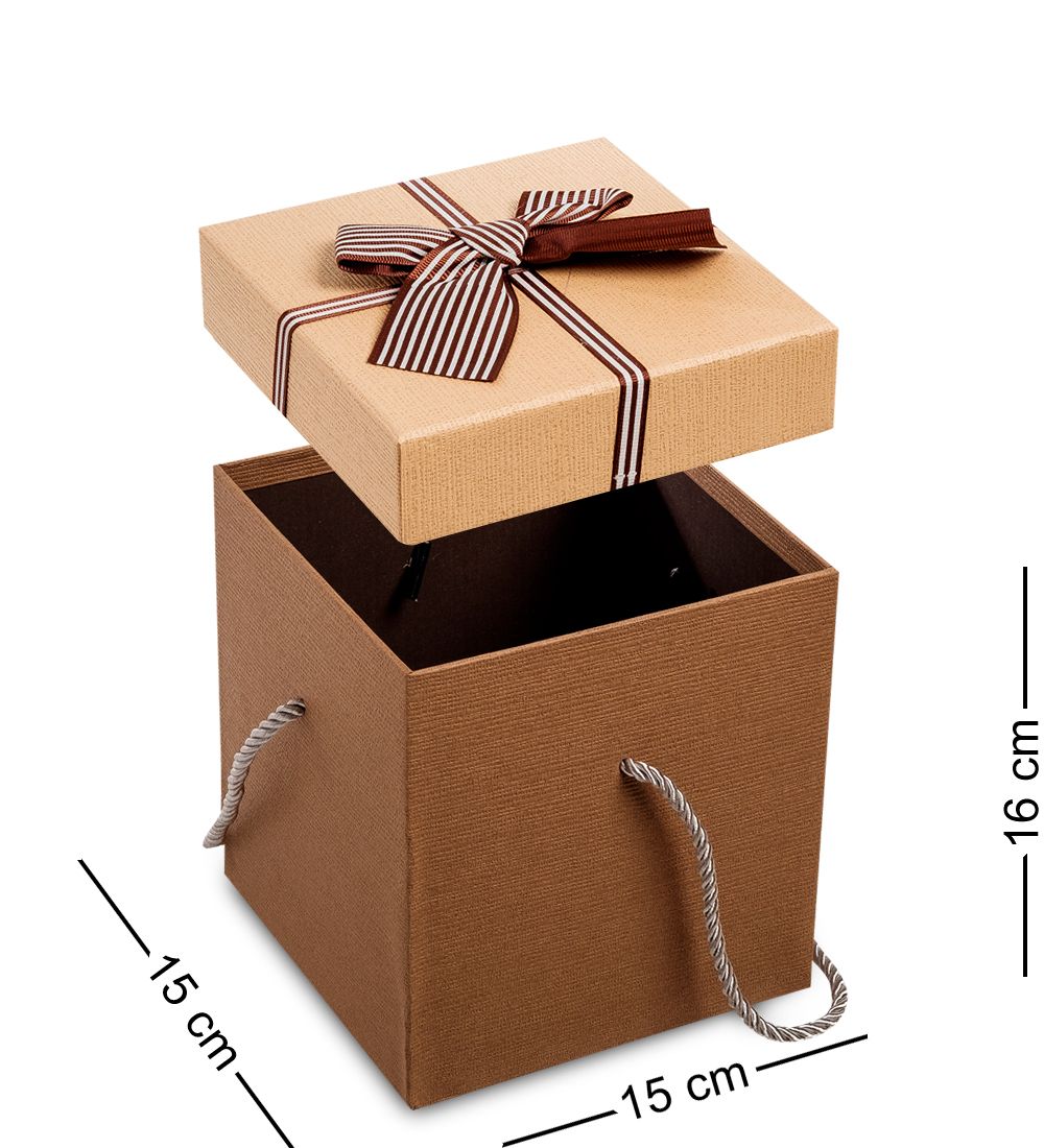 WG-21-A Набор коробок из 3шт «Куб» цв.коричн./беж.