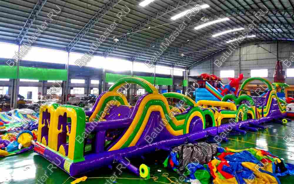 Надувной батут "Длинная полоса препятствий" 29*4*5 м