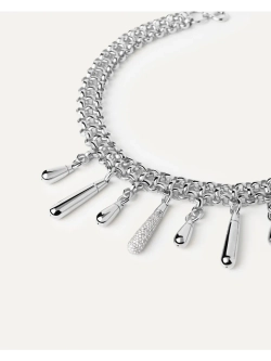 Колье Jelly Choker Серебро 925 пробы покрытое родием