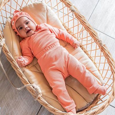 Ribbed leggings 3-18 months - Coral