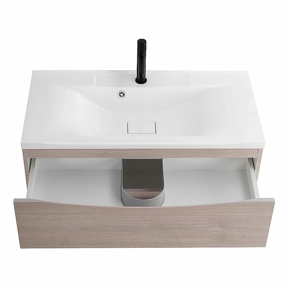 Тумба с раковиной Belbagno MARINO 90 2C-SO/BB900/450-LV-MR-PR Rovere Grigio