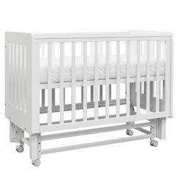 Кровать Antemi Mari 120х60 с маятником Ник 14 б/б Белый + НиК 15 б Белый